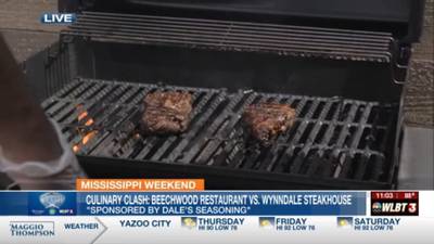 Summer Steak Showdown Finalist, Beechwood Restaurant & Lounge grill up steaks on the WLBT weather deck!